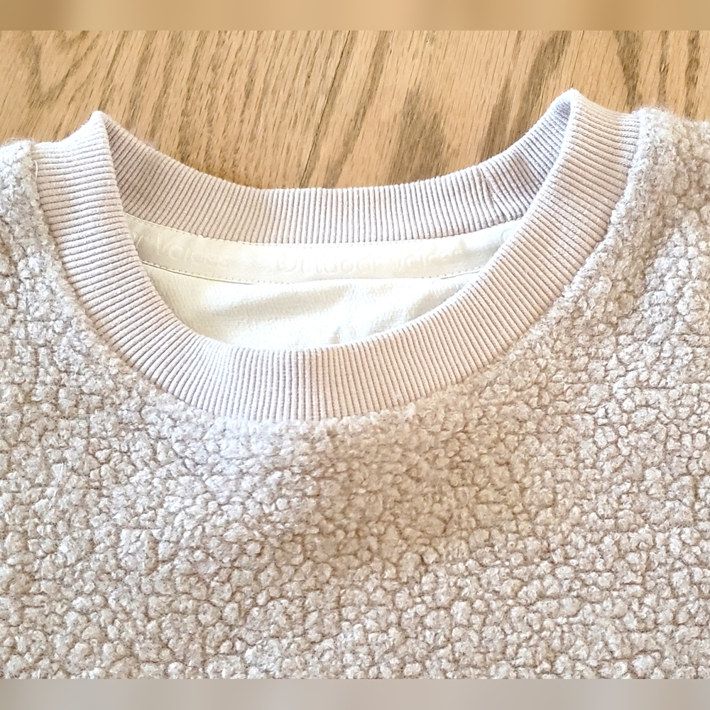 Outdoor Voices Mega Fuzzy Wool Fleece Crewneck Pullover, Oatmeal, XL, EUC - Picture 7 of 15